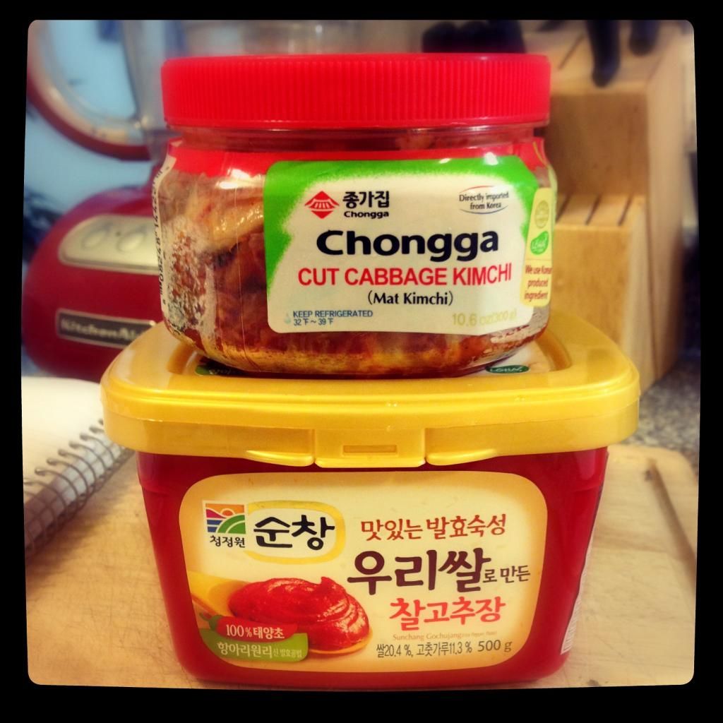 kimchi and gochujang