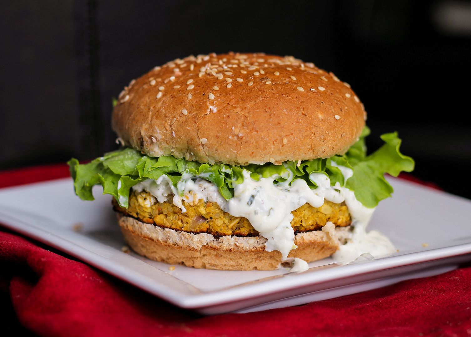 Lemon Chickpea Quinoa Burgers