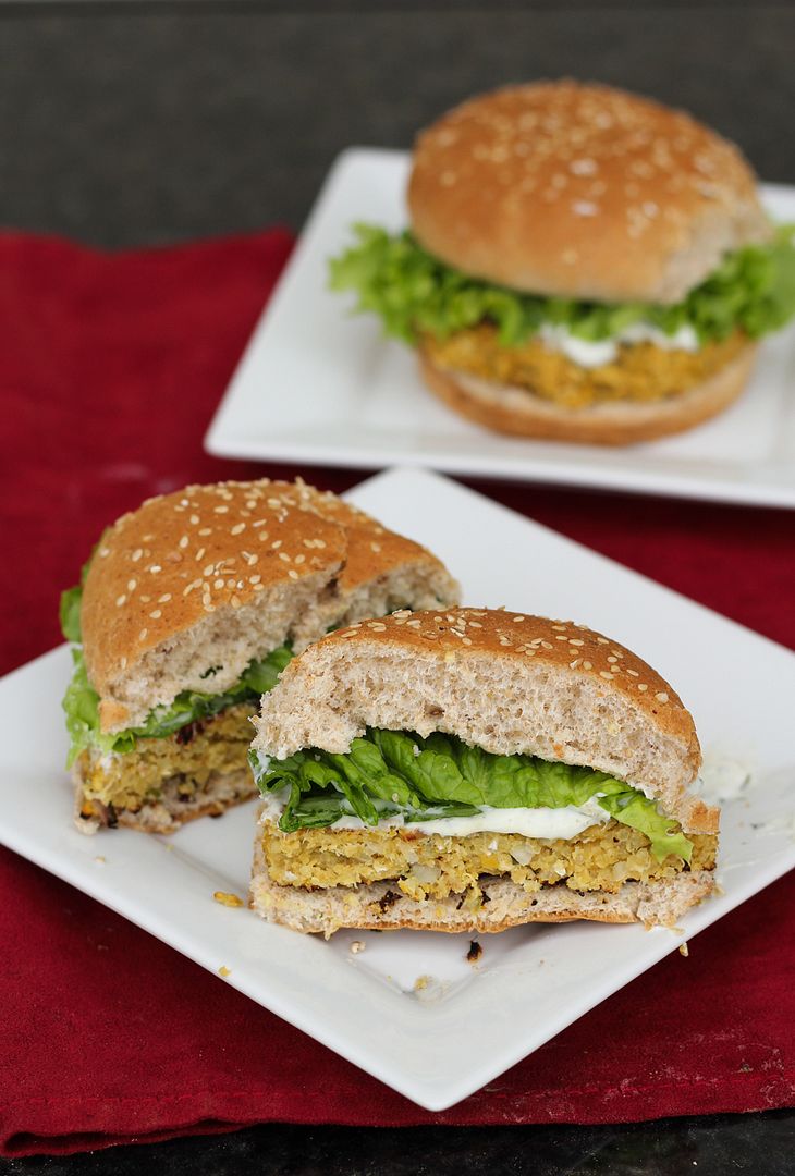 Lemon Chickpea Quinoa Burgers