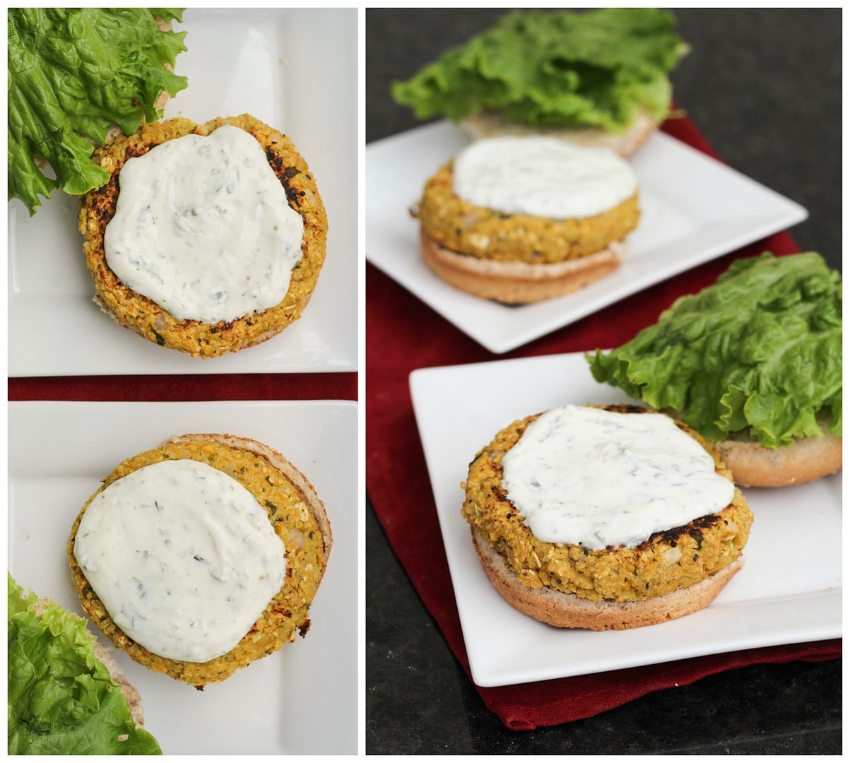 Lemon Chickpea Quinoa Burgers