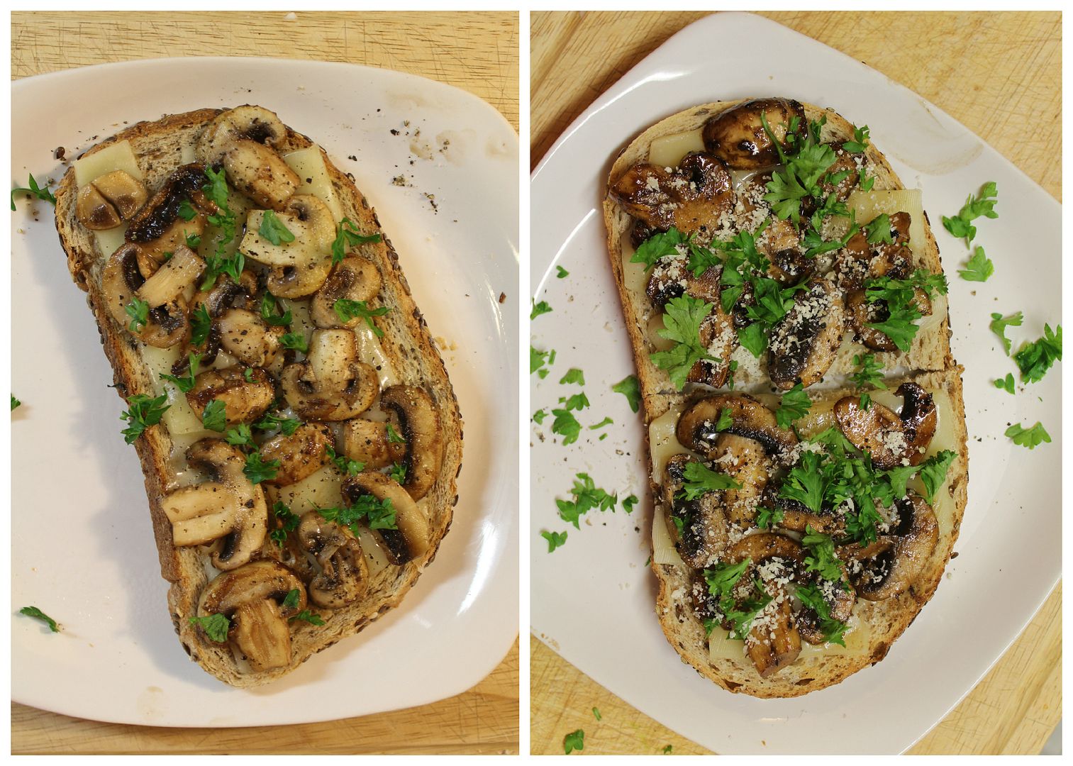 mushrooms on toast