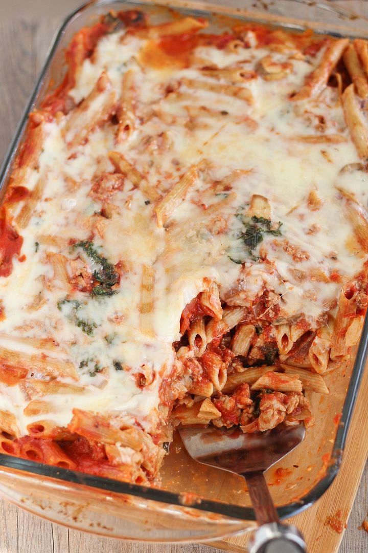 Turkey & Kale Whole Wheat Pasta Bake