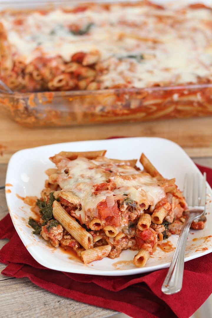 Turkey & Kale Whole Wheat Pasta Bake