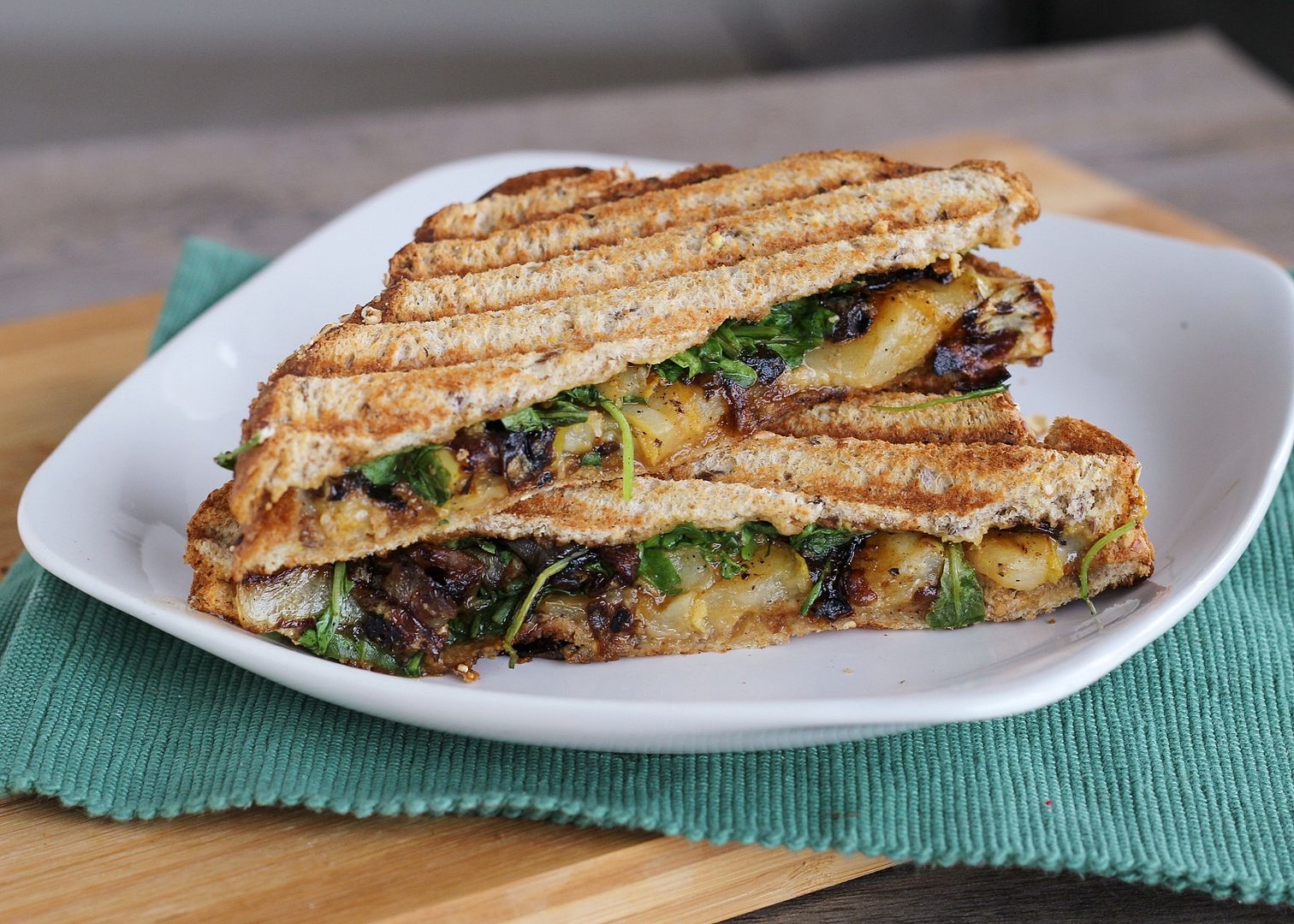 Pear, Blue Cheese, & Caramelized Onion Panini