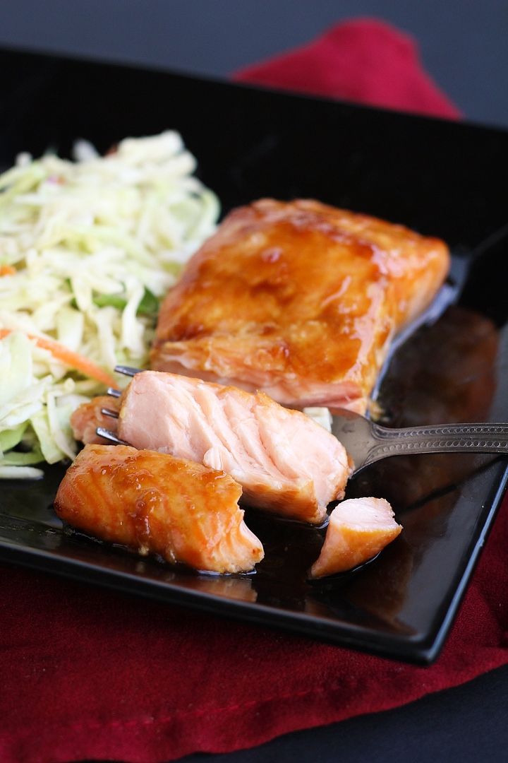 Ponzu Glazed Salmon with Miso Slaw