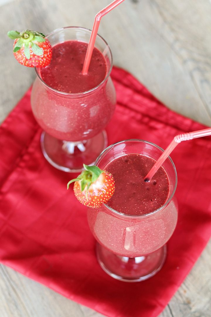 Strawberry Beet Chocolate Chia Smoothie