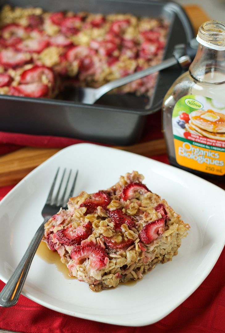 Strawberries & Cream Baked Protein Oatmeal