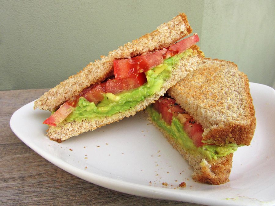 tomato & avocado sandwich
