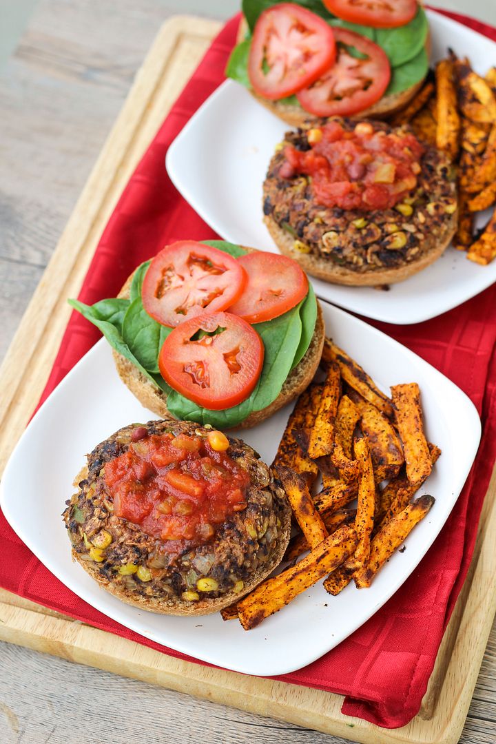 Southwestern Black Bean & Brown Rice Veggie Burgers