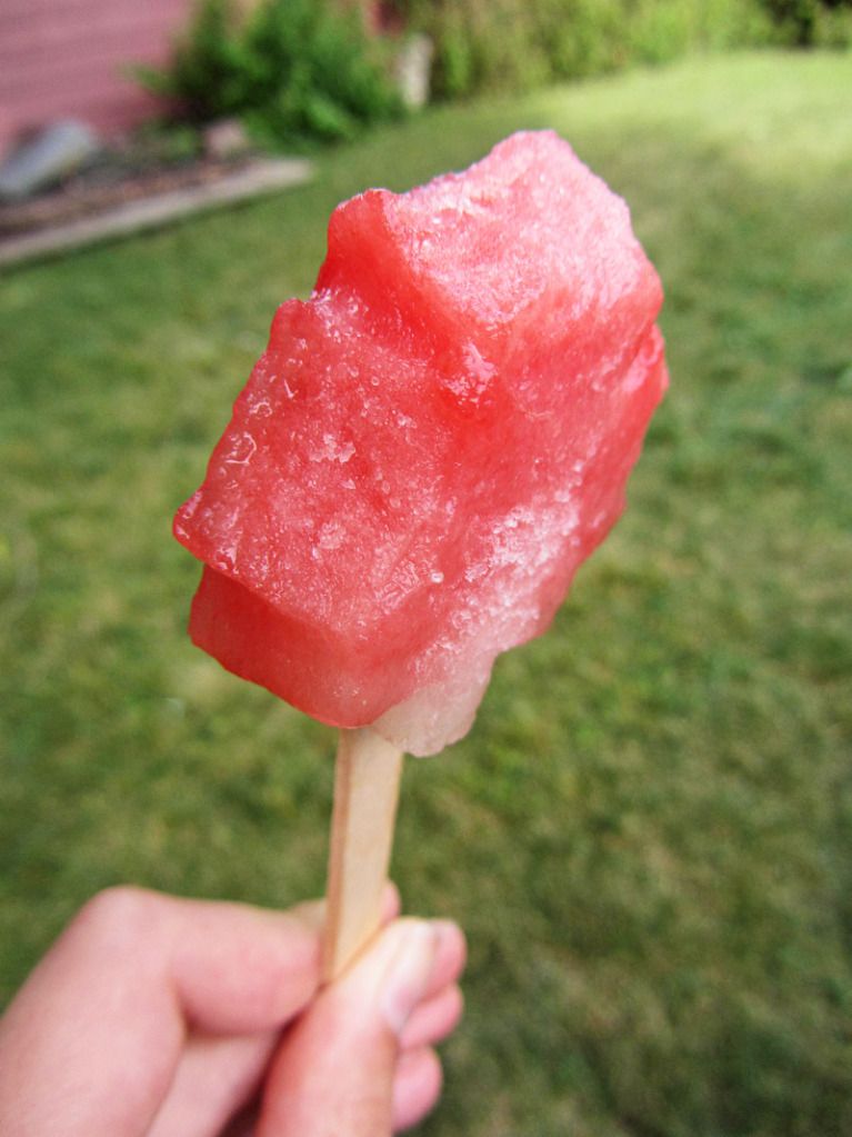 Frozen Watermelon Daiquiri Pops