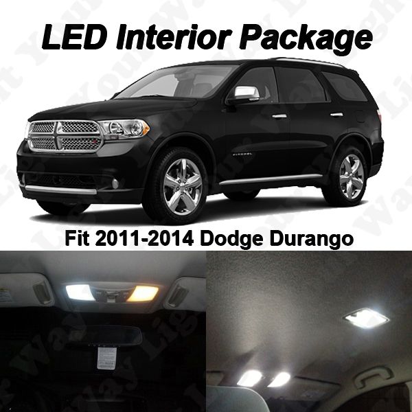 12 x Dodge Durango Xenon White SMD LED Interior Bulbs Kit + License