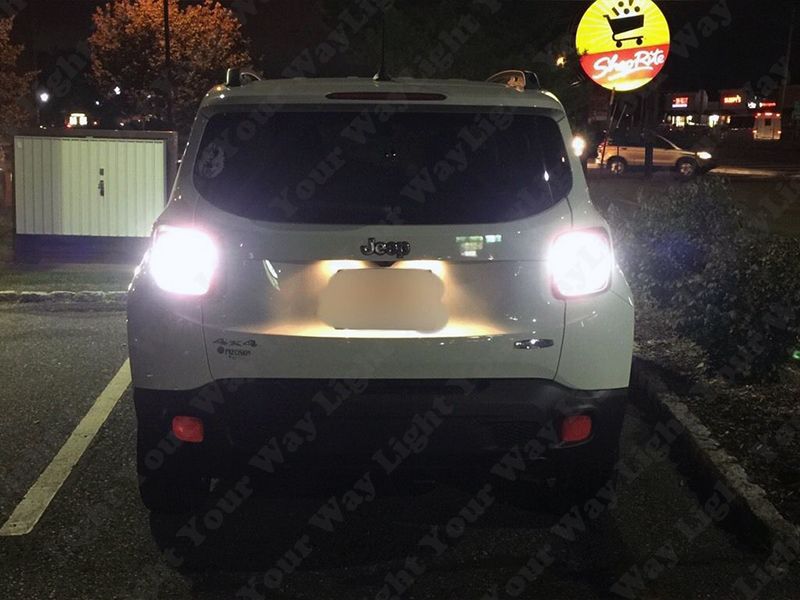 2 x Xenon White Backup Reverse Lights LED Bulbs for 2015 2016 2017 Jeep