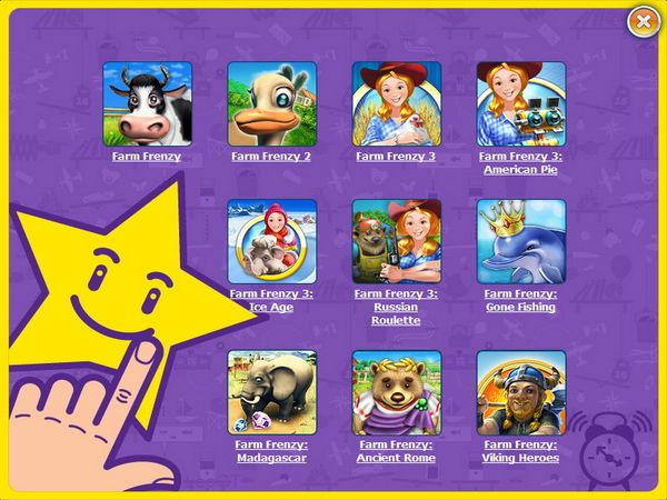 Farm Frenzy 3: Ice Age 6. Farm Frenzy 3: Russian Roulette 7. Farm Frenzy: Gone Fishing 8. Farm Frenzy: Madagascar 9. Farm Frenzy: Ancient Rome