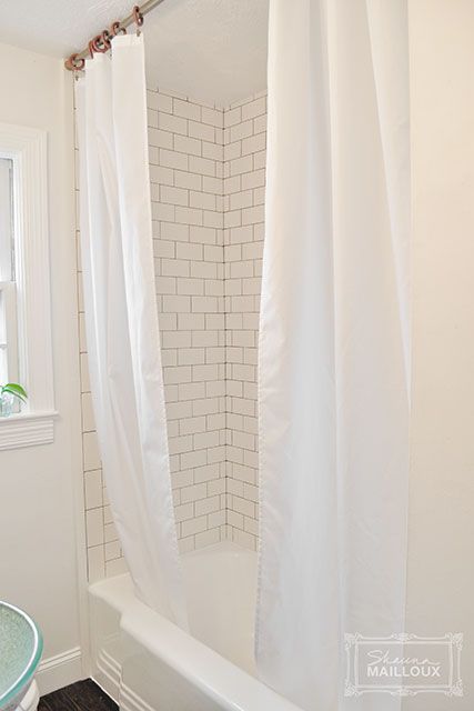 double shower curtain