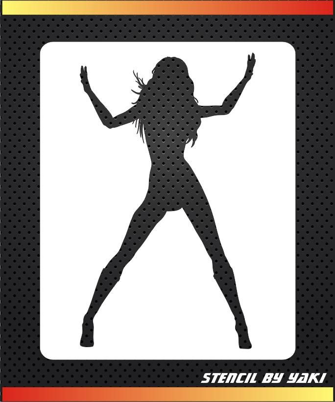Sexy Girl Pinup Airbrush Stencil Template Decoration Tattoos Cake N9 Ebay