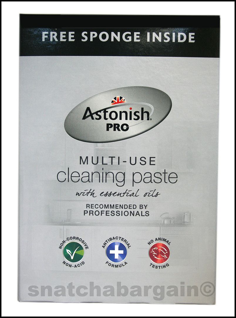 ASTONISH PRO MULTI USE CLEANING PASTE BOX ESSENTIAL OILS USED BY