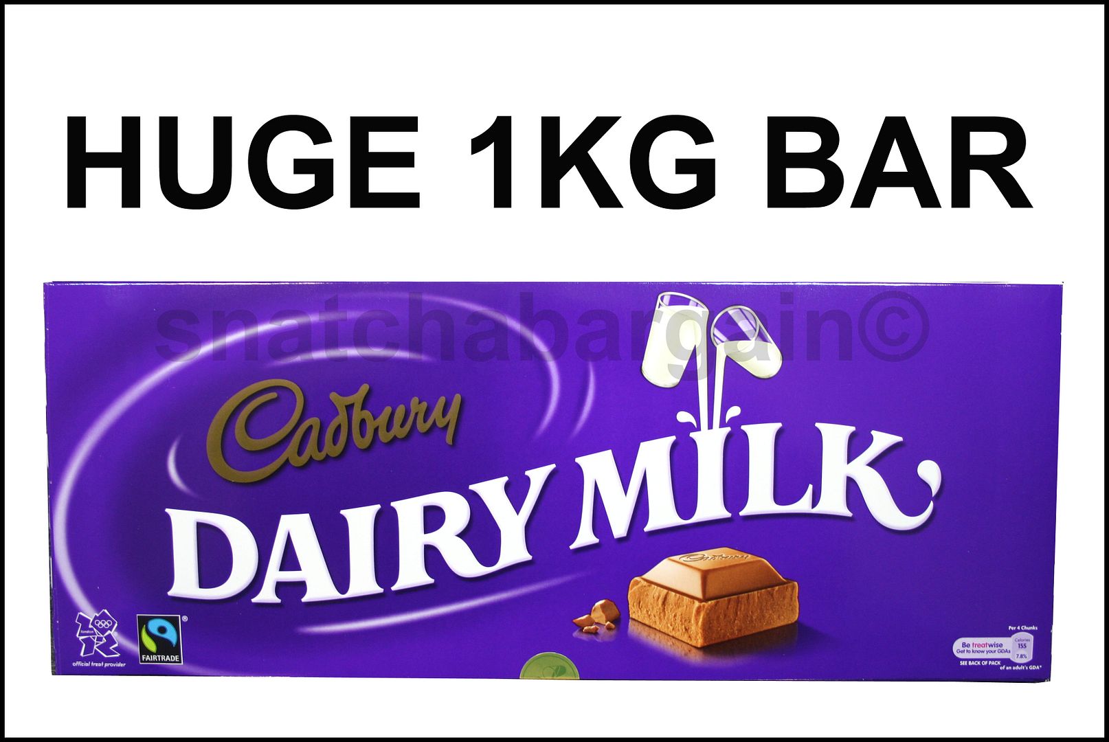 CADBURY DAIRY MILK CHOCOLATE BAR THIS IS A HUGE GIANT 1KG BLOCK * NEW ...