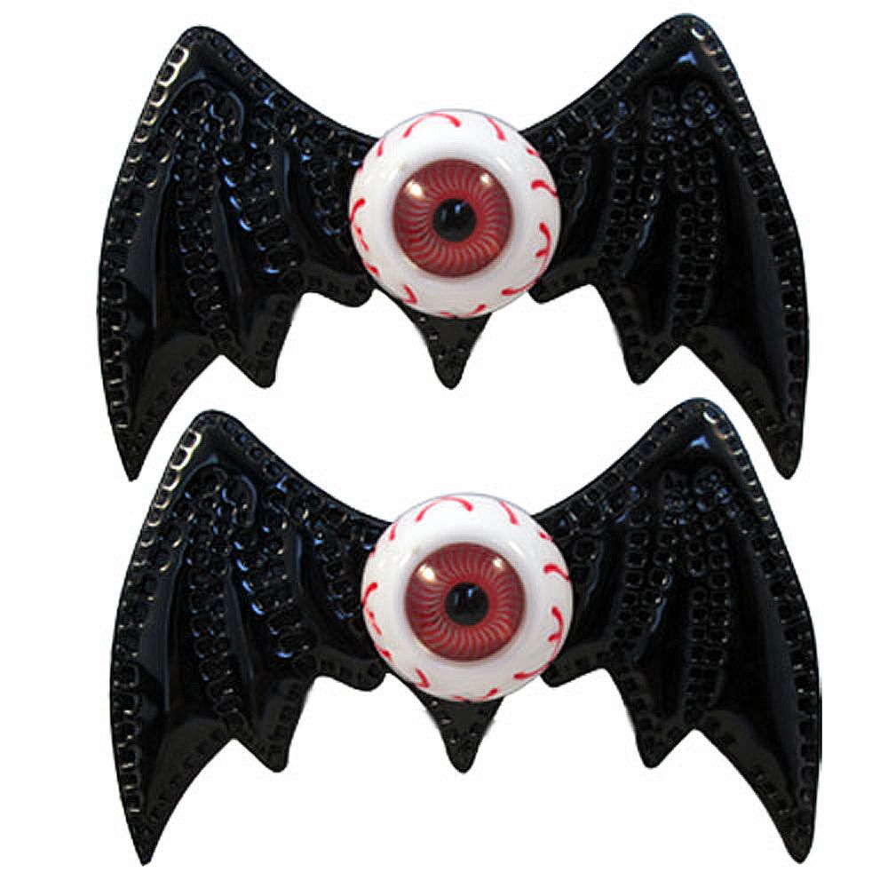 Kreepsville 666 Batty Eye Bow Slides Black Bat Eyeball Horror Halloween