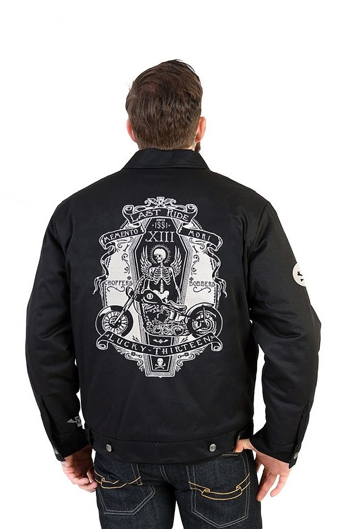 Men's Lucky 13 The Ride in Peace Chop Shop Style Jacket Rockabilly ...