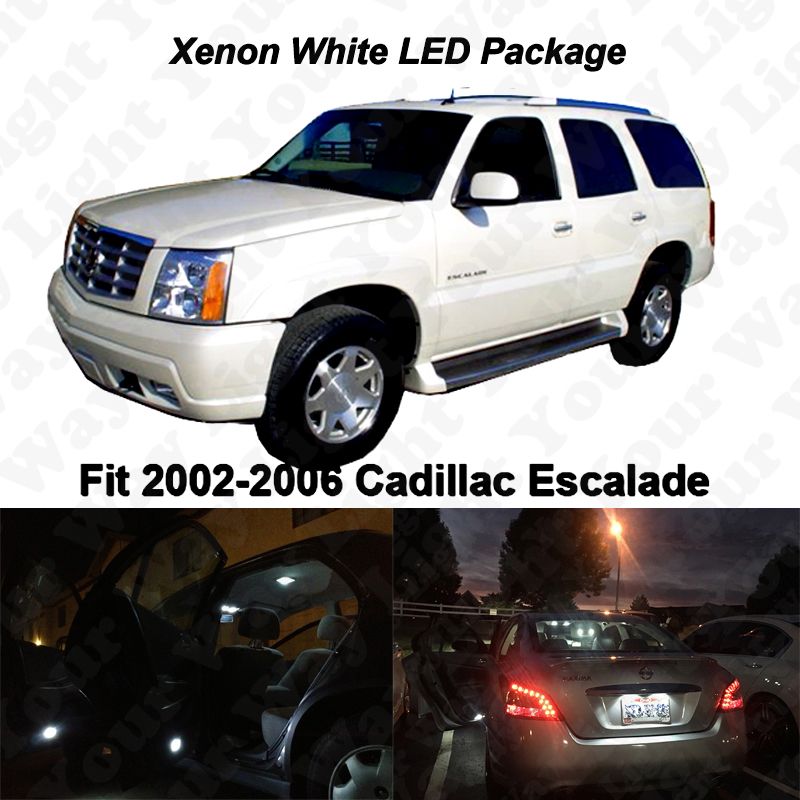 Details About 18 X White Led Interior Bulbs Reverse Tag Lights For 02 06 Cadillac Escalade