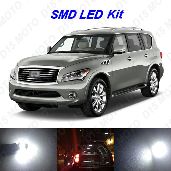Details About 13 X White Led Interior Bulbs License Plate Lights For 2005 2013 Infiniti Qx56
