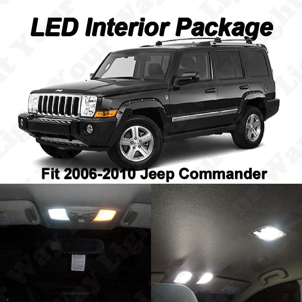 Details About 10 X Jeep Commander Xk White Smd Led Interior Bulbs Kit License Plate Lights