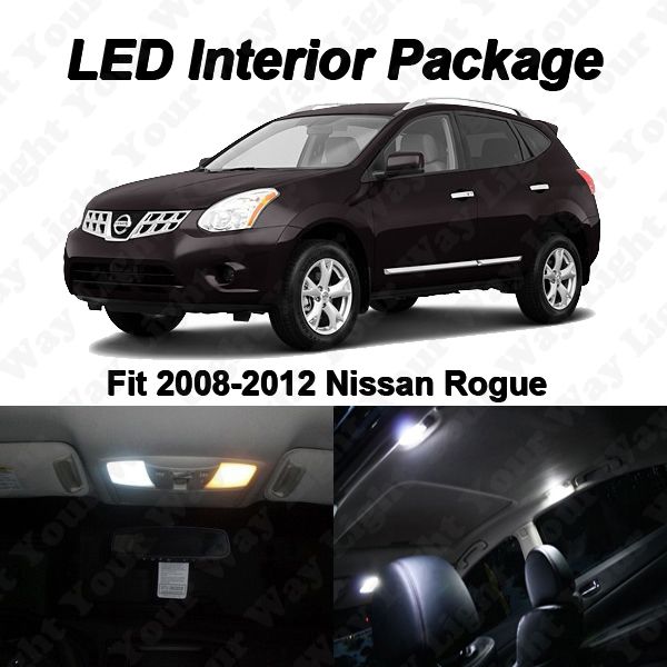 6 x Xenon White SMD LED Interior Lights Kit For 2008-2013 Nissan Rogue ...