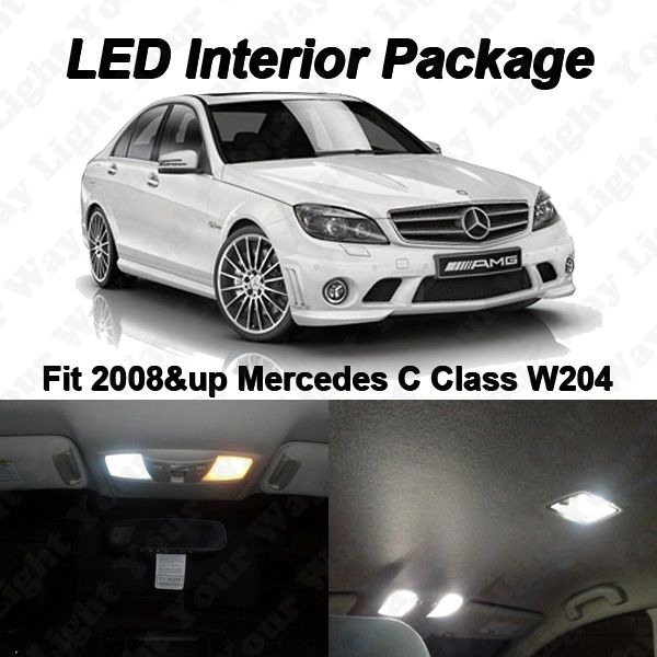 Details About 9 X White Smd Led Interior Lights Kit For 2008 2014 Mercedes Benz W204 C250 C300