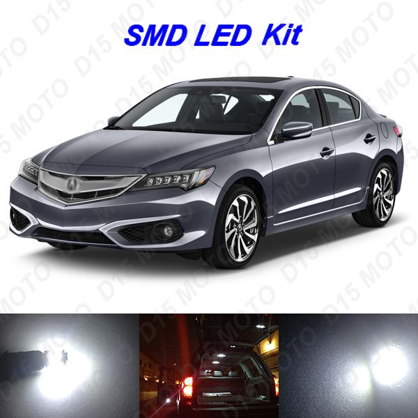 Details About 12x White Led Interior Bulbs Reverse Tag Lights For 2013 2016 2017 Acura Ilx