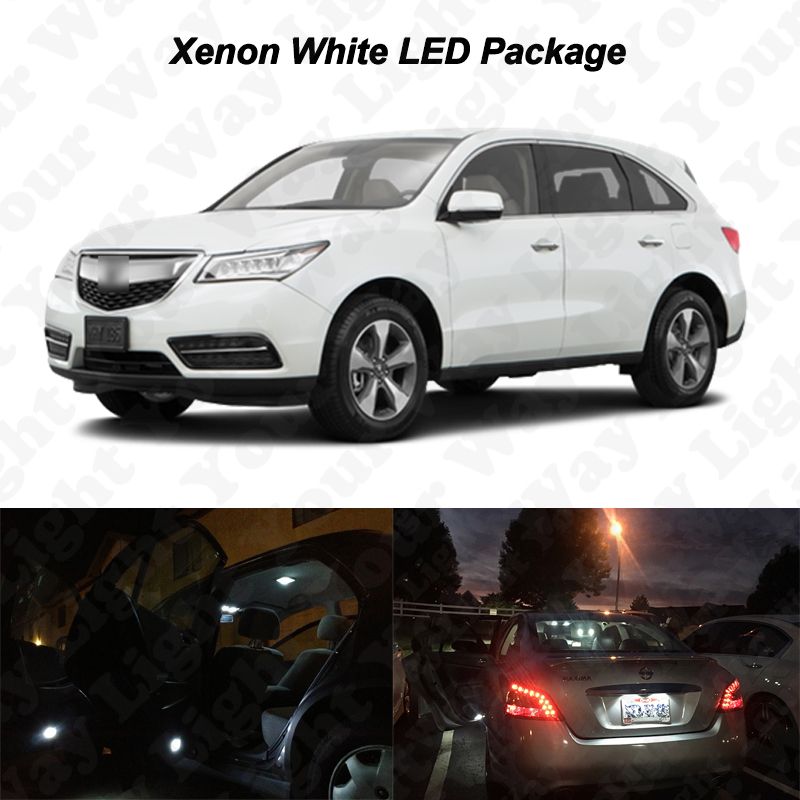 Details About 14 X White Smd Led Interior Light Bulbs Package Kit For 2014 2016 2017 Acura Mdx