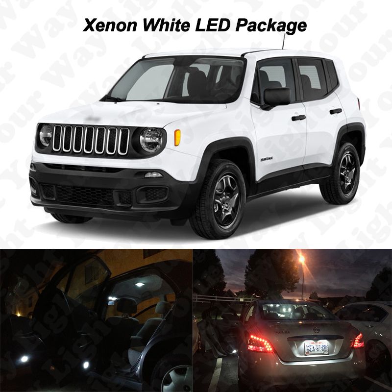 Details About 11 X White Led Interior Bulbs License Plate Lights For 2015 2017 Jeep Renegade