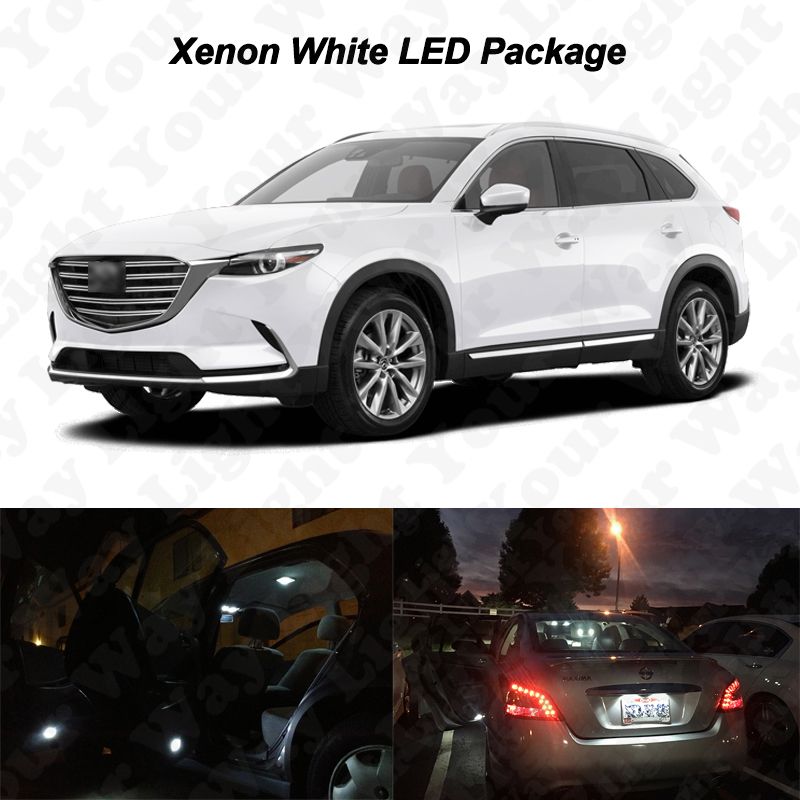 Details About 12 X White Led Interior Bulbs Reverse Tag Lights For 2016 2017 Mazda Cx 9