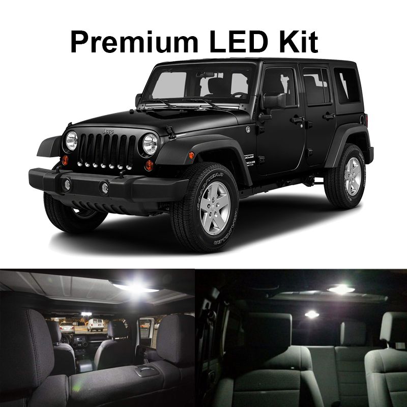 Details About 6 X White Led Interior Bulb License Plate Lights For 2007 2017 Jeep Wrangler Jk