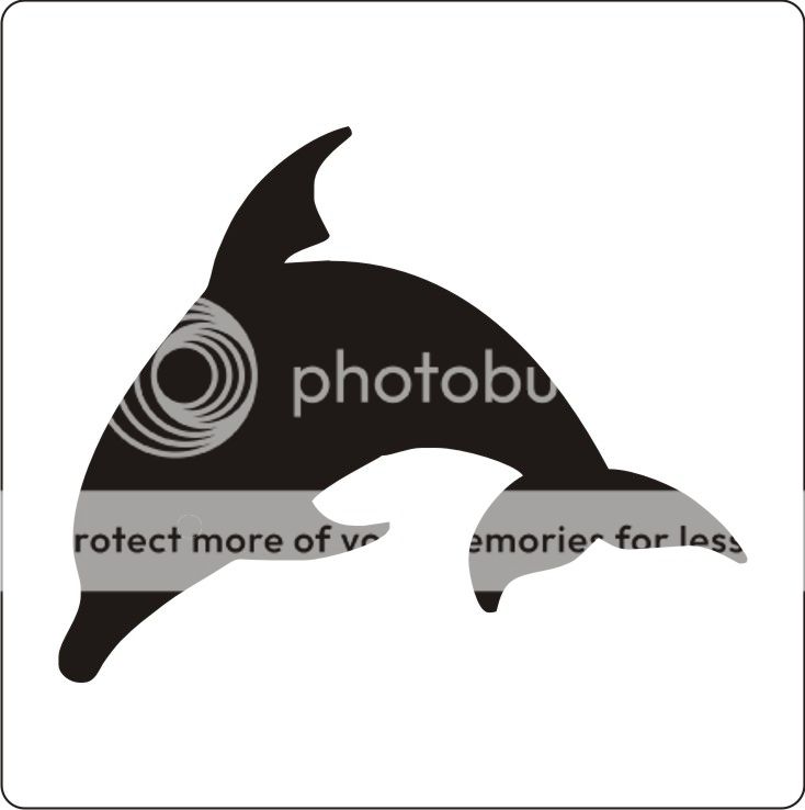 Stencil Cake Decoration Airbrush Tattoos Body Painting Dolphin Dolfin A15